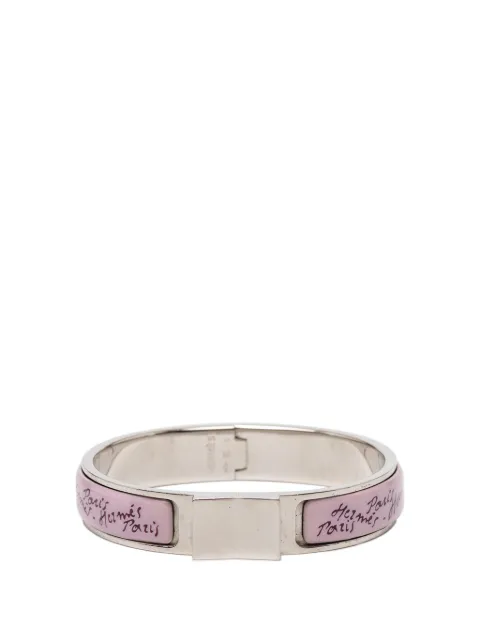 Hermès Pre-Owned 2000-2025 Narrow Enamel Martin Margiela Hinge Bangle PM costume bracelet