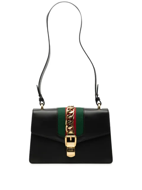 Gucci Pre-Owned 2016-2026 kleine Sylvie Web leren tas
