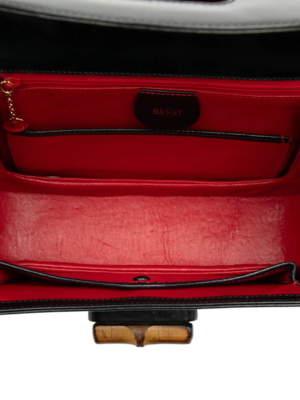 20th Century Grained Calfskin Bamboo Night Satchel