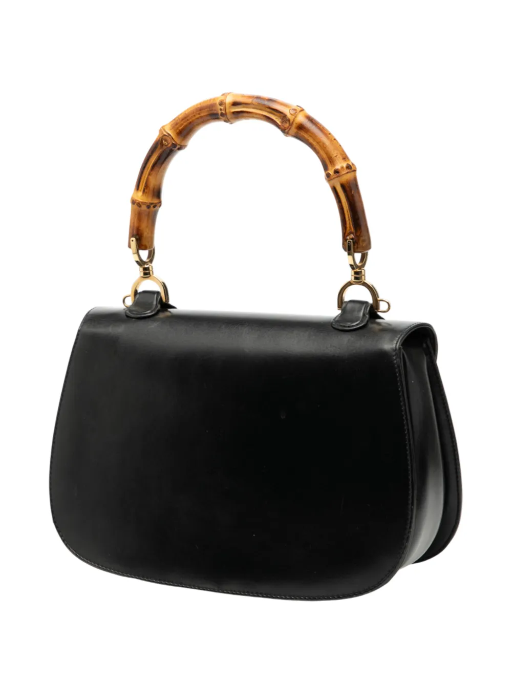 20th Century Grained Calfskin Bamboo Night Satchel