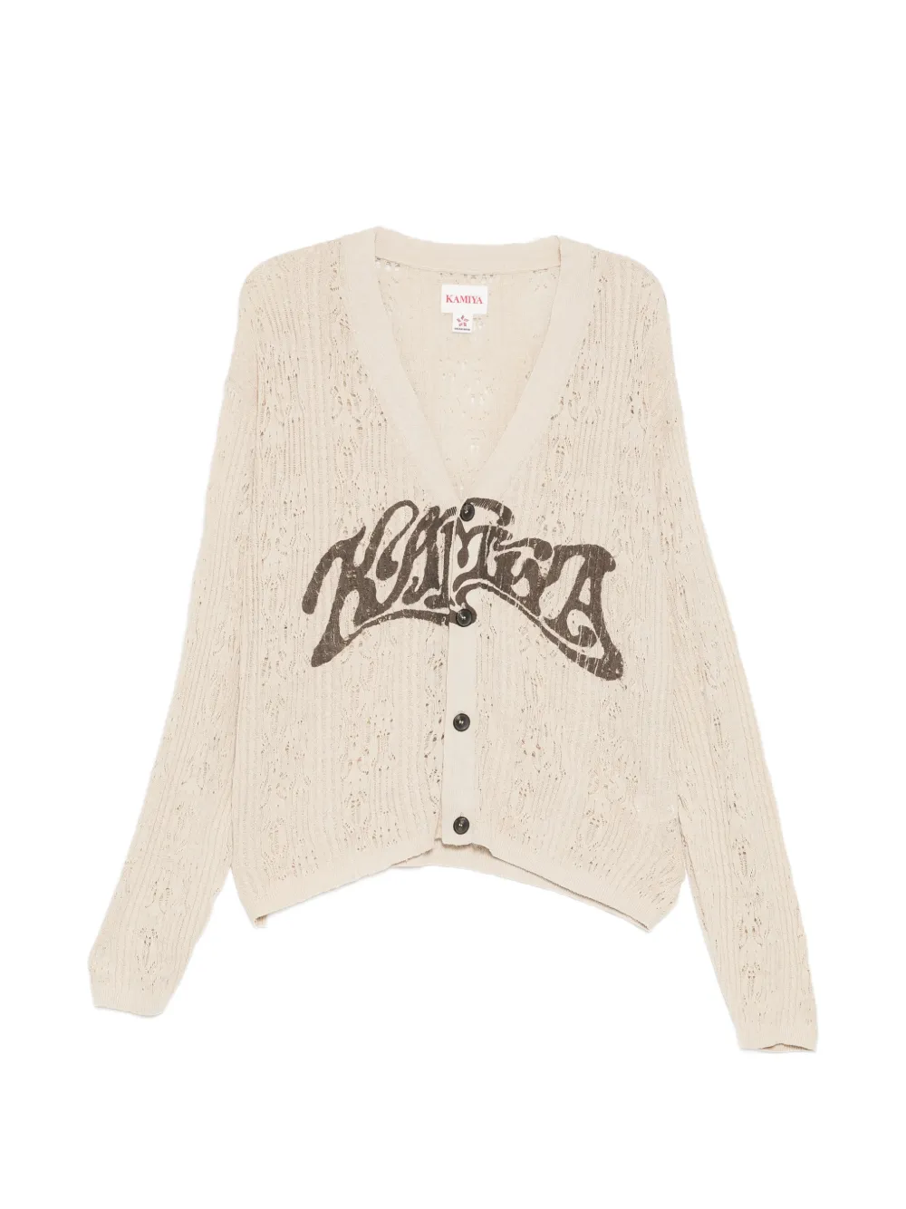 KAMIYA Wavy cardigan - Neutrals