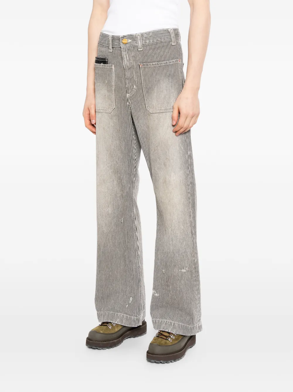  Kamiya Striped Jeans - Grey 