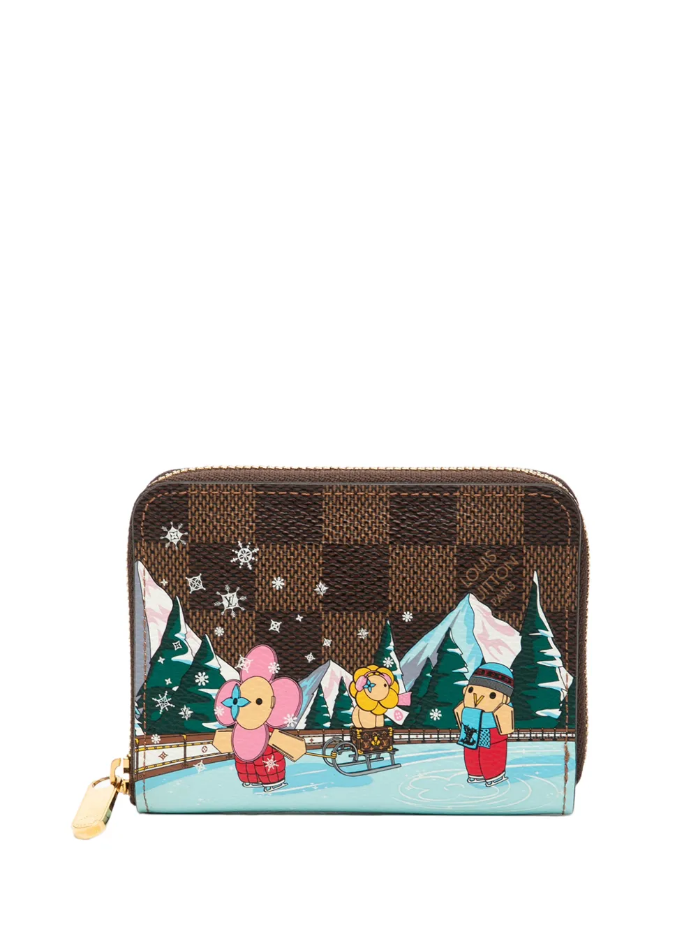 Louis Vuitton Pre-Owned 2021-2025 Damier Ebene Vivienne coin pouch - Marrone