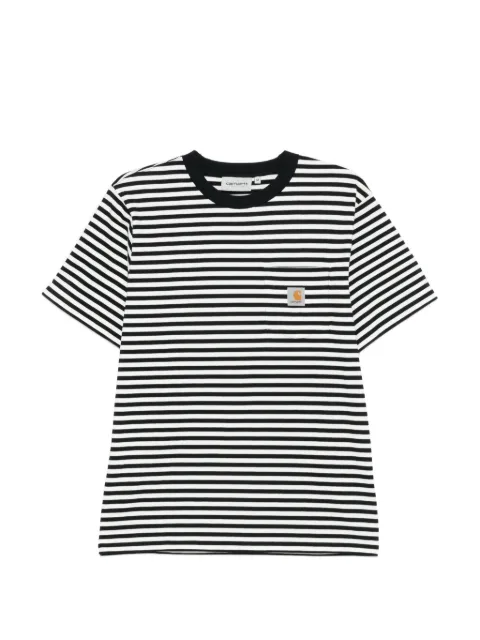 Carhartt WIP playera con bolsillo y motivo de rayas