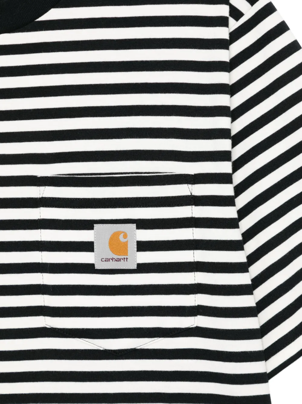 Carhartt WIP T-shirt met gestreepte zak Zwart