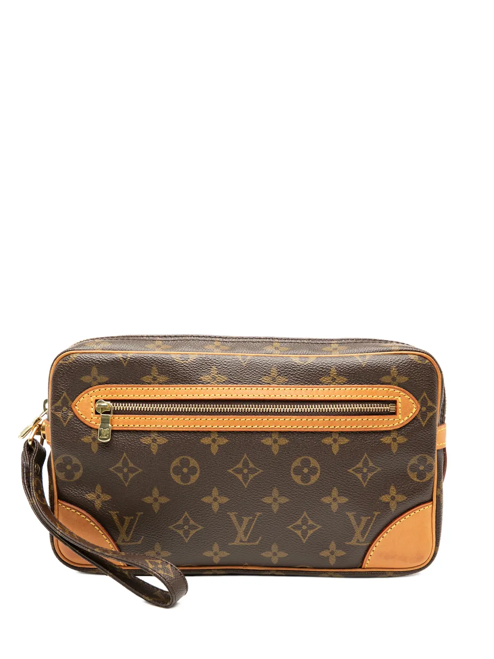 Louis Vuitton Pre-Owned 2002 Monogram Marly Dragonne GM clutch bag - Marrone