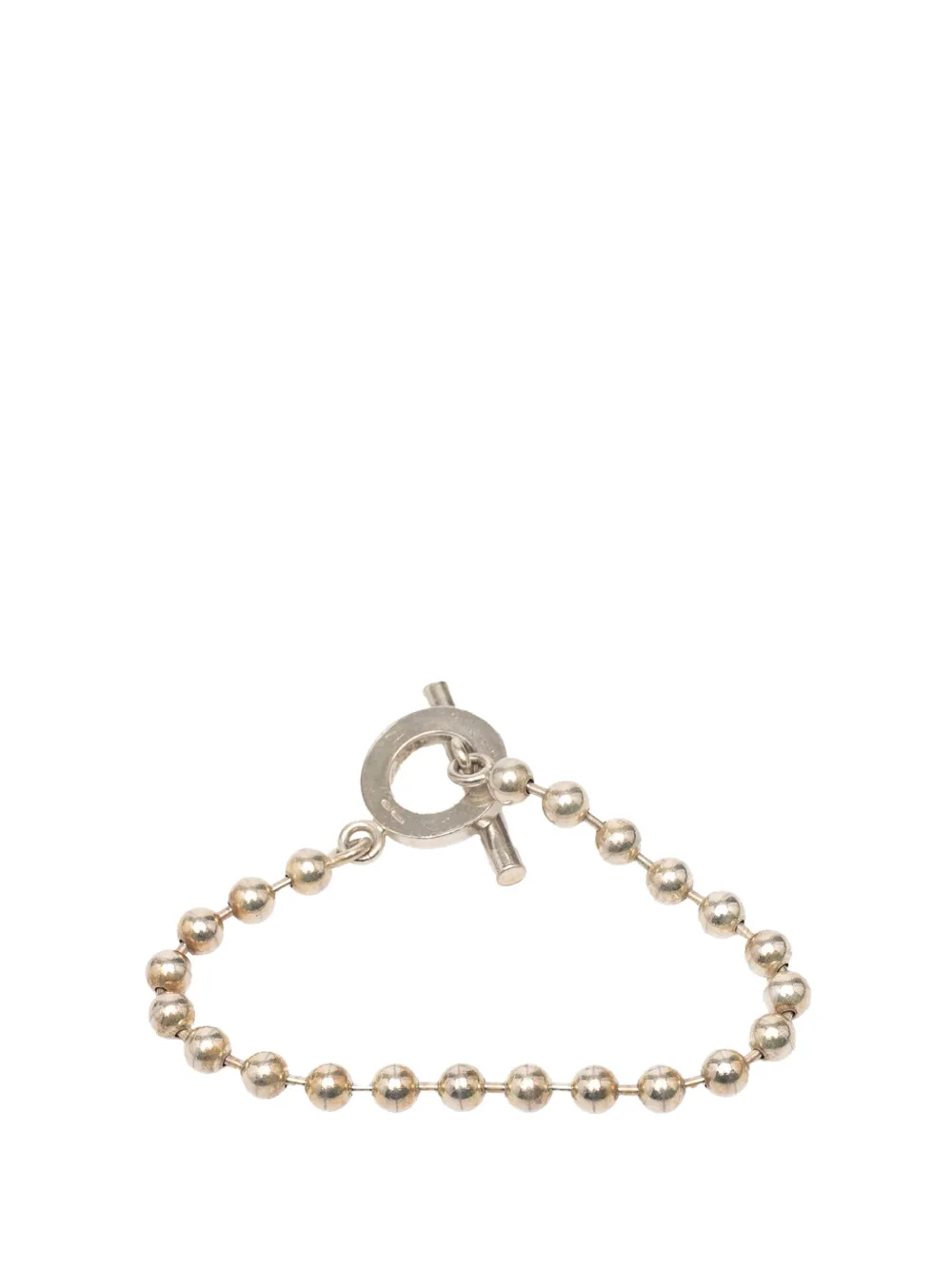 Gucci Pre-Owned 2000-2015 Sterling Silver Ball Chain Toggle bracelet - Argento