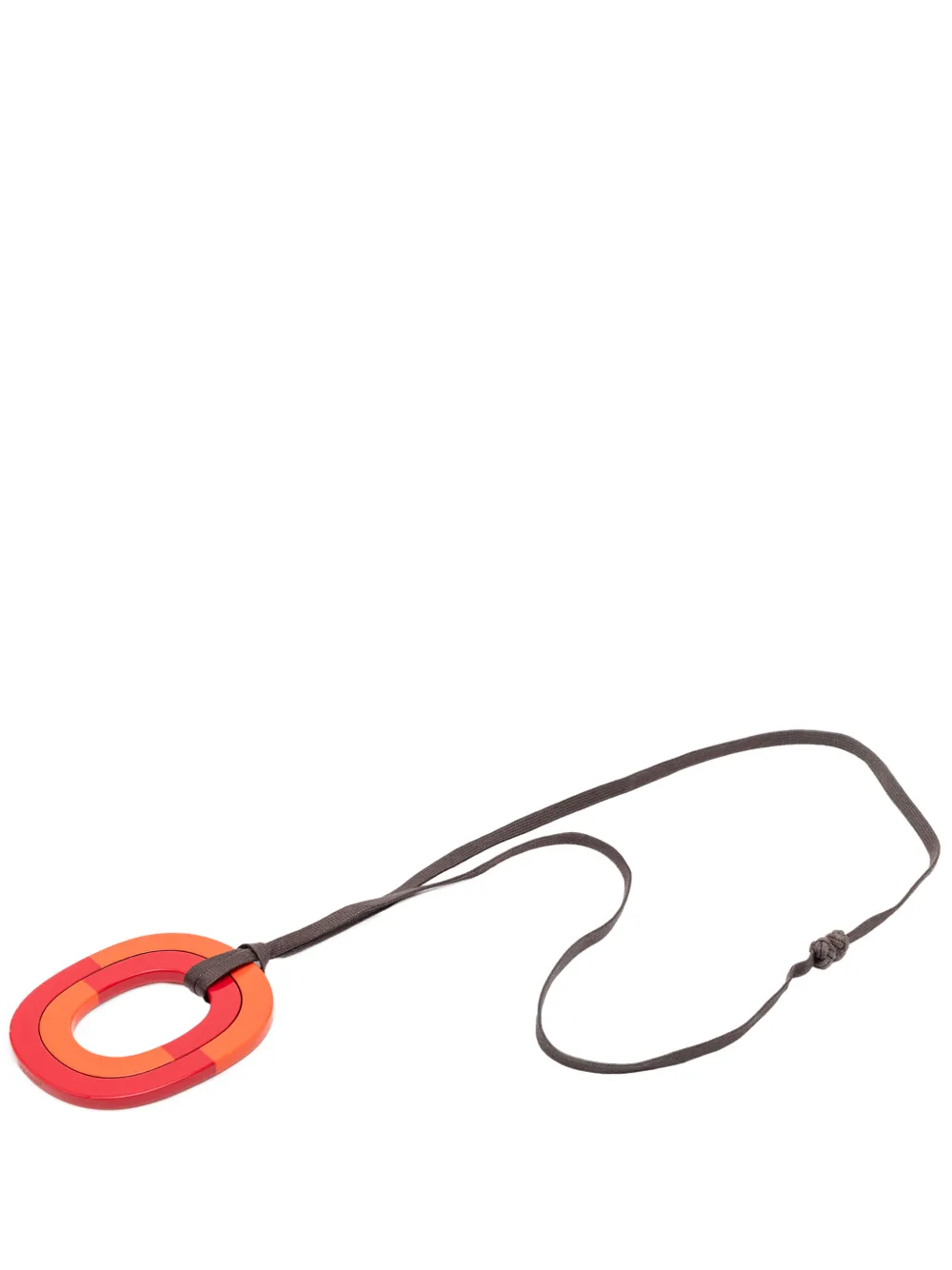 Hermès Pre-Owned 20th Century Buffalo Horn Isthme Pendant Necklace costume necklace - Arancione