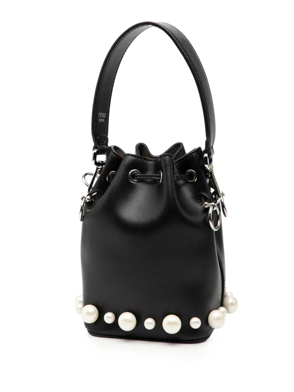 2010-2026 Mini Leather Pearl Mon Tresor Bucket Bag Satchel