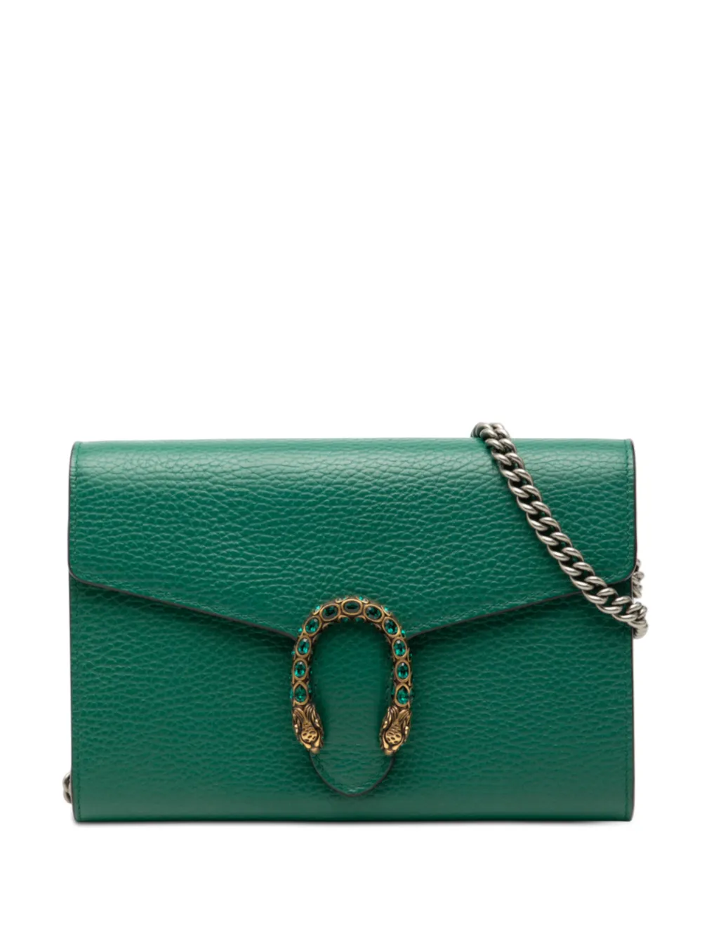 Gucci Pre-Owned Borsa a tracolla Dionysus mini in pelle con catena 2016-2026 - Verde
