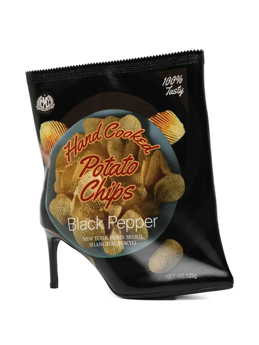 Maison MIHARA YASUHIRO Laarzen met grafische print en hak Zwart