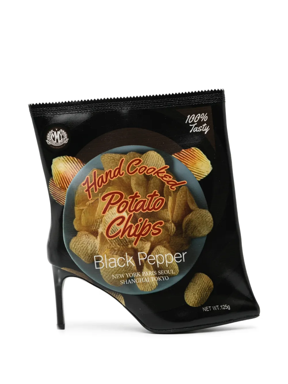 Maison MIHARA YASUHIRO Laarzen met grafische print en hak Zwart