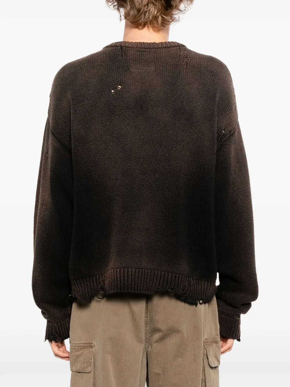 Maison MIHARA YASUHIRO Gerafelde trui Bruin