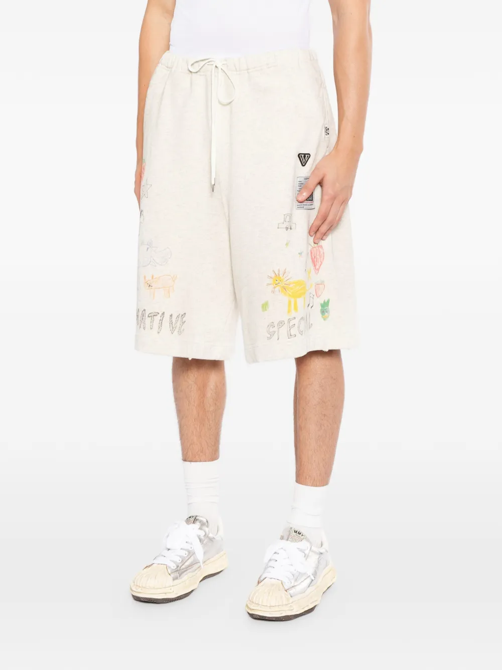  Maison Mihara Yasuhiro Drawstring Shorts - Neutrals 