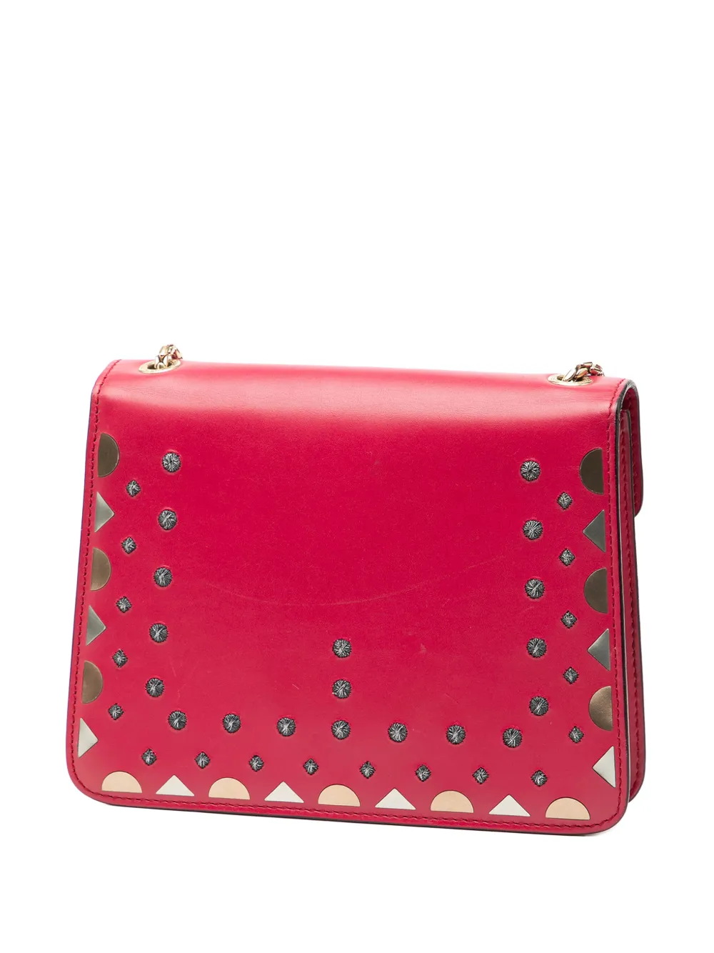  Bvlgari Pre-owned Petit Sac à Bandoulière Laser Cut Square Serpenti Forever Chain (2010-2026) - Rouge 