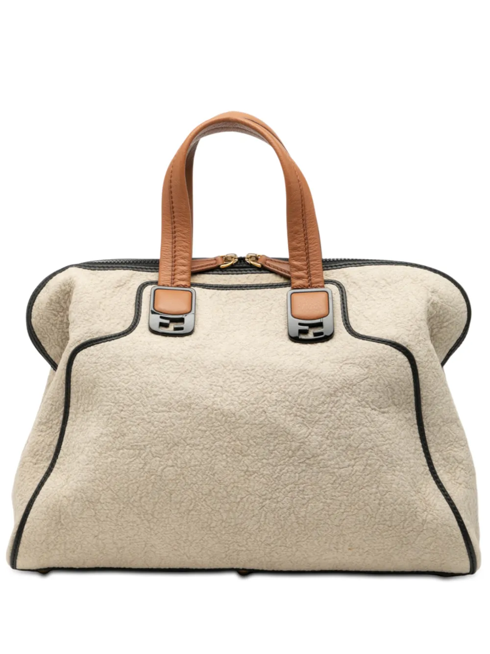 Fendi Pre-Owned Borsa a tracolla Chameleon grande in tela 2010-2025 - Marrone