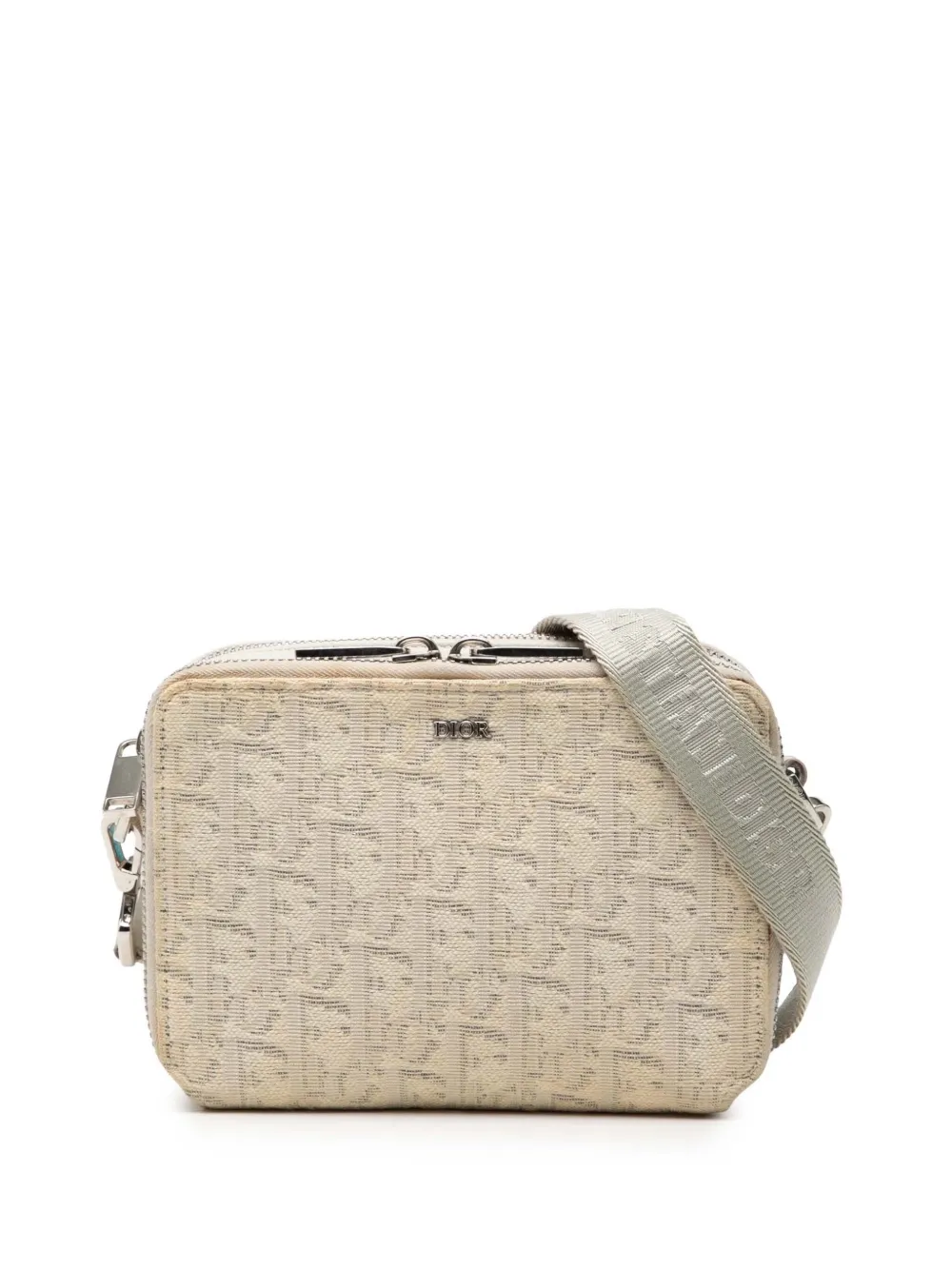 Christian Dior Pre-Owned Borsa a tracolla in tela con motivo Oblique 2013 - Marrone