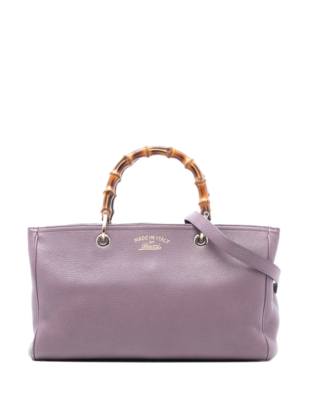 Gucci Pre-Owned 2016-2025 Medium Calfskin Bamboo Shopper satchel - Viola