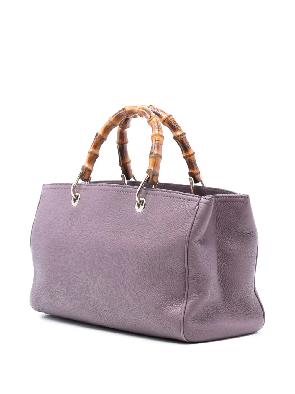 Gucci Pre-Owned 2016-2025 Medium Calfskin Bamboo Shopper Satchel