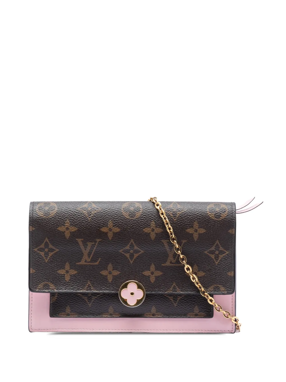 Louis Vuitton Pre-Owned 2019 Monogram Flore Wallet On Chain crossbody bag - Marrone
