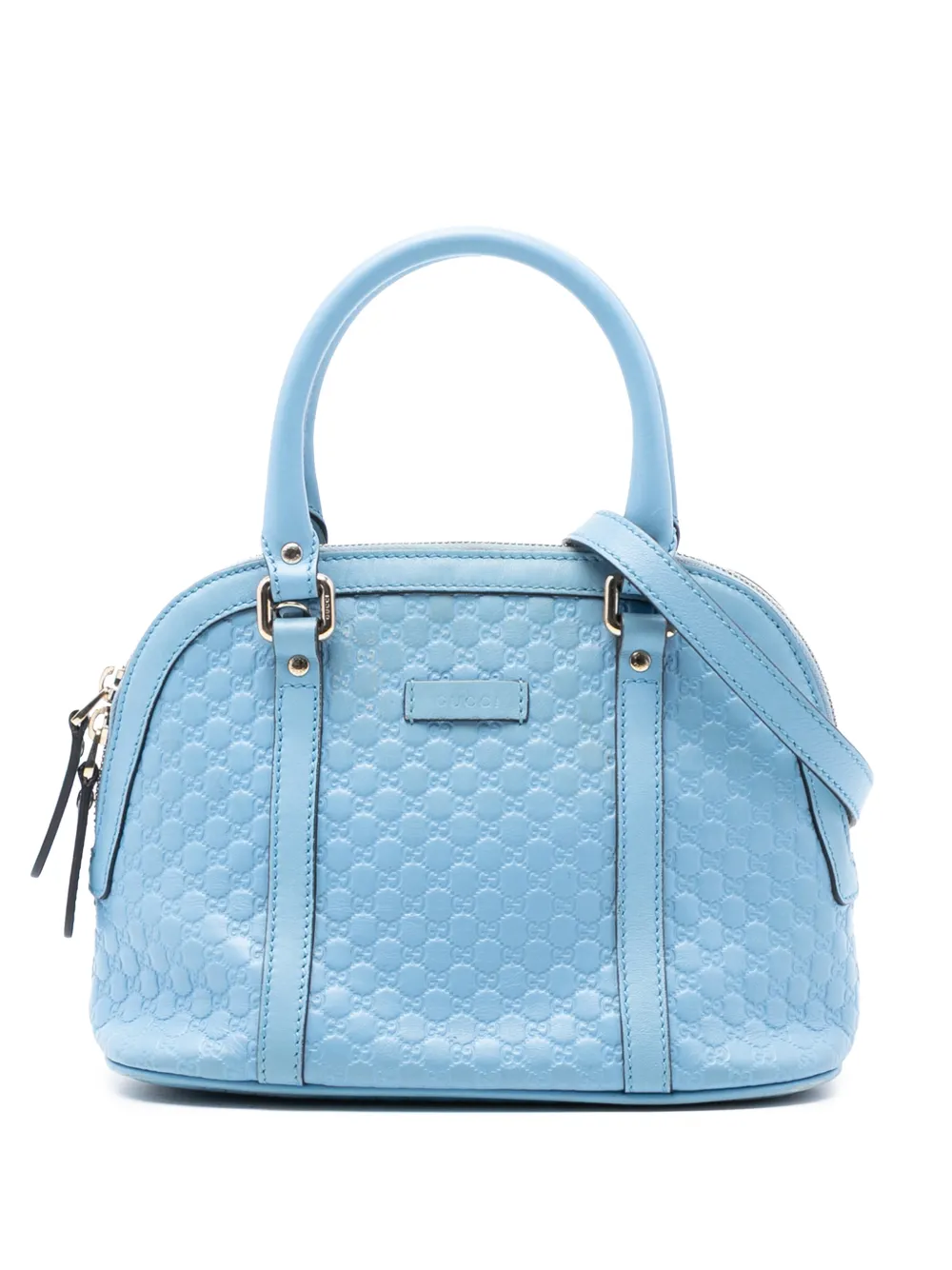 Gucci Pre-Owned 2016-2026 Mini Microguccissima Dome satchel - Blu