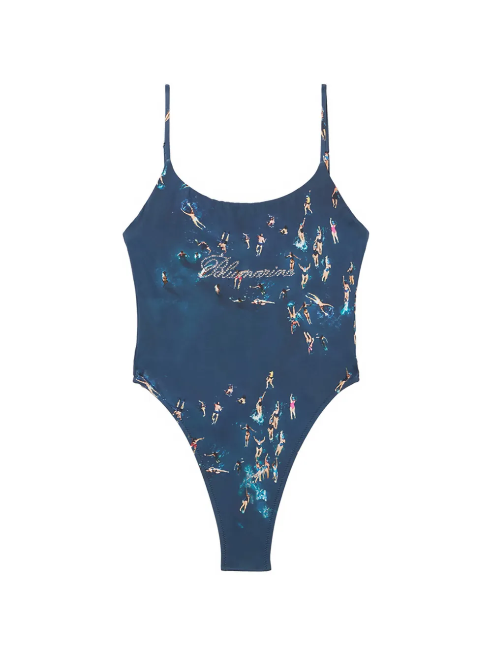 Blumarine print swimsuit - Blau