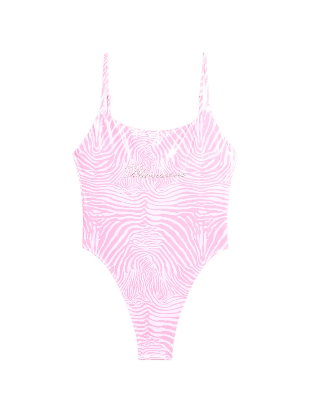Blumarine zebra-print swimsuit - Rosa