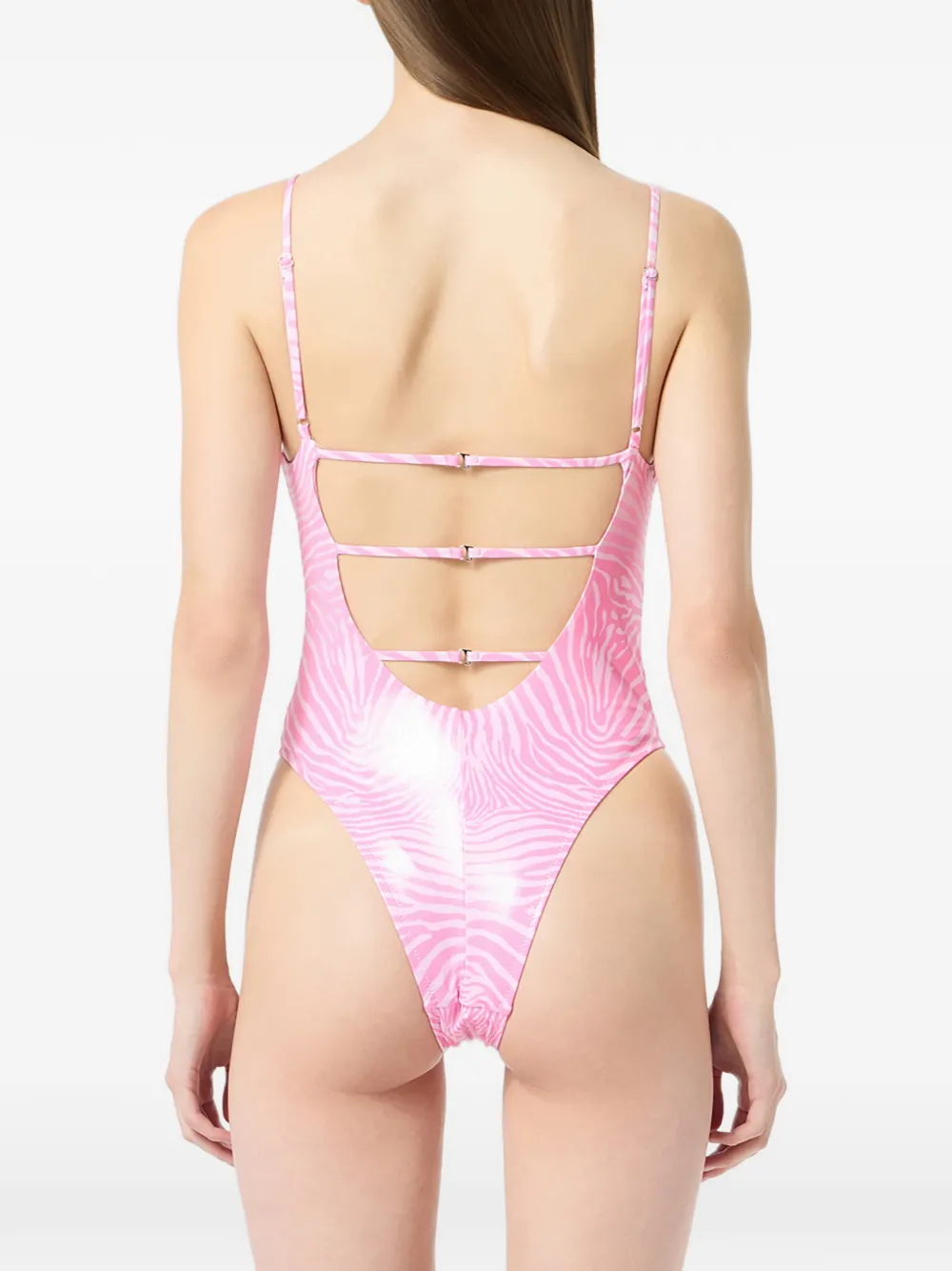 Blumarine Badpak met zebraprint Roze