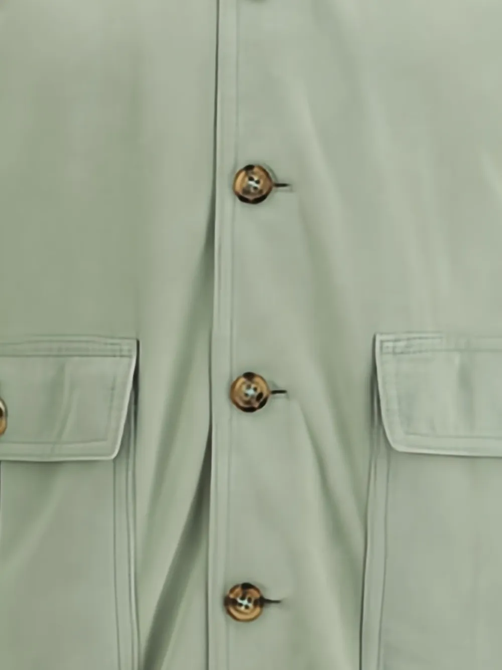  Valstar Button Calf Leather Jacket - Green 