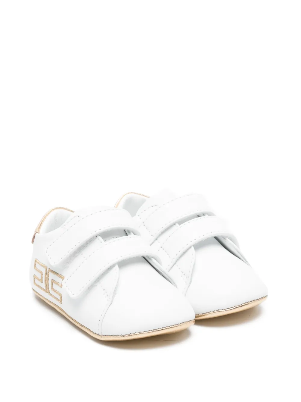 Elisabetta Franchi La Mia Bambina touch-strap pre-walkers - Bianco