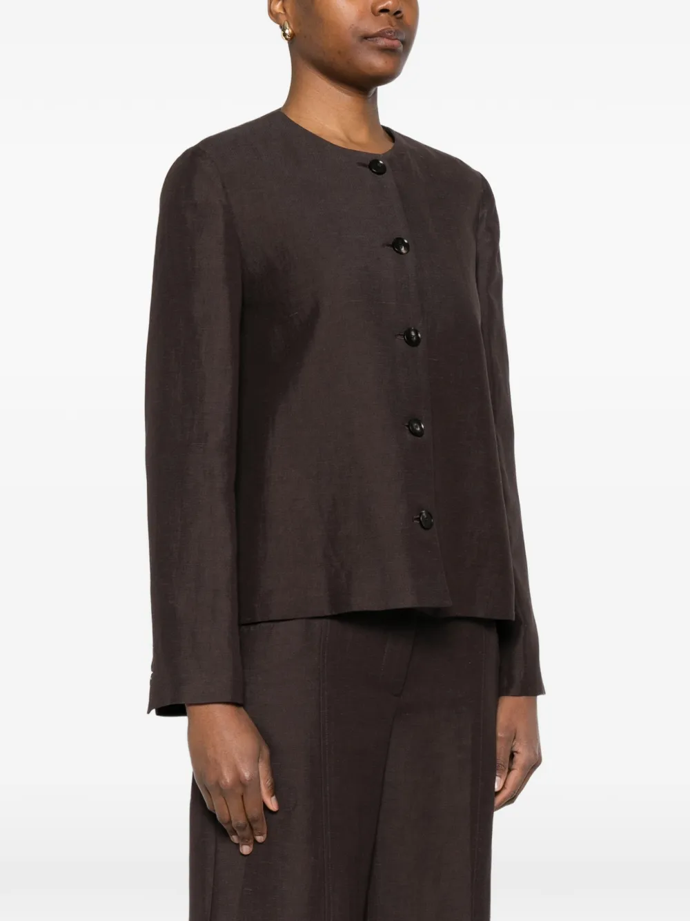  Liviana Conti Buttoned Jacket - Brown 