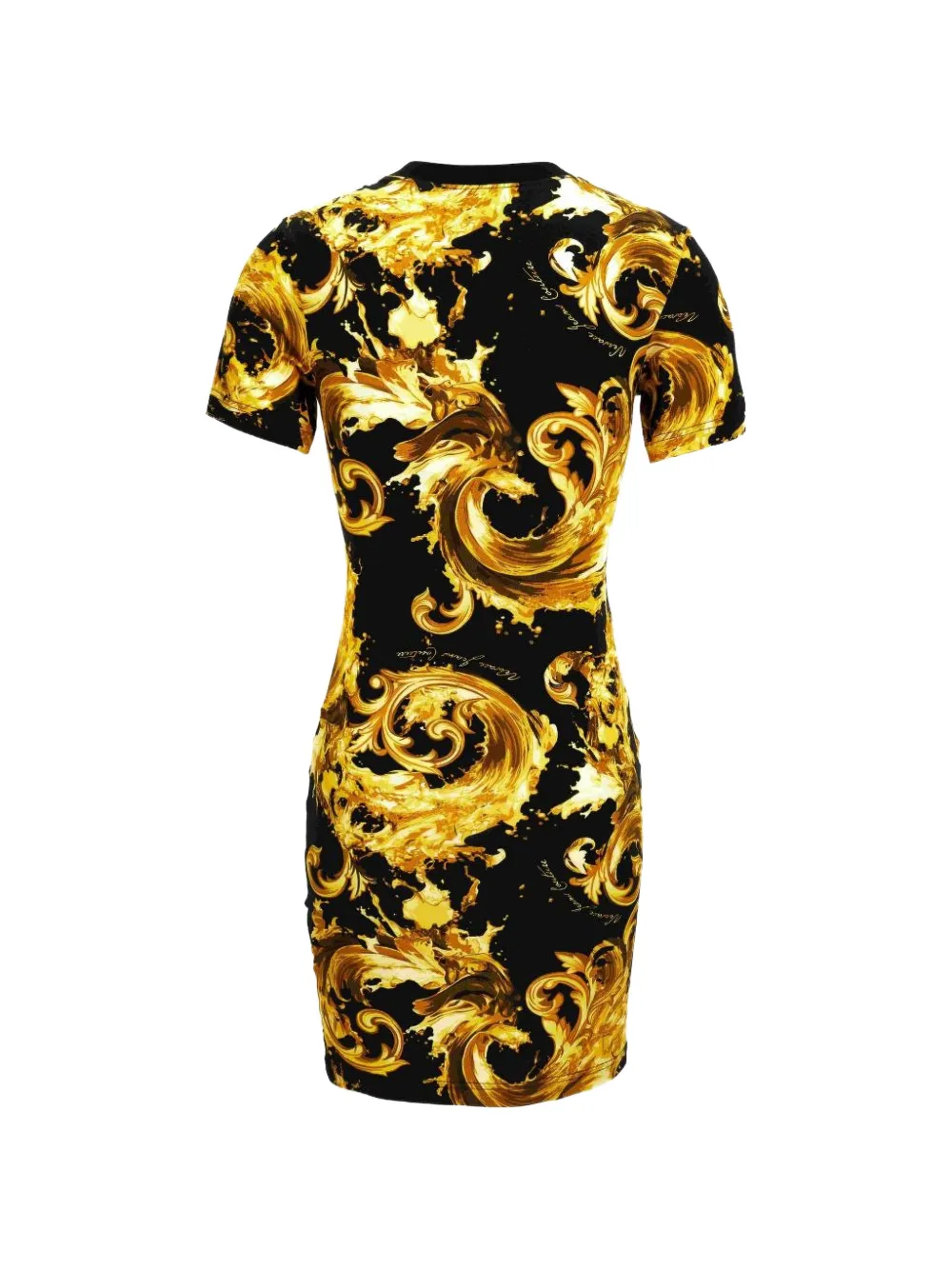 Versace Jeans Couture Mini-jurk met barokprint Zwart