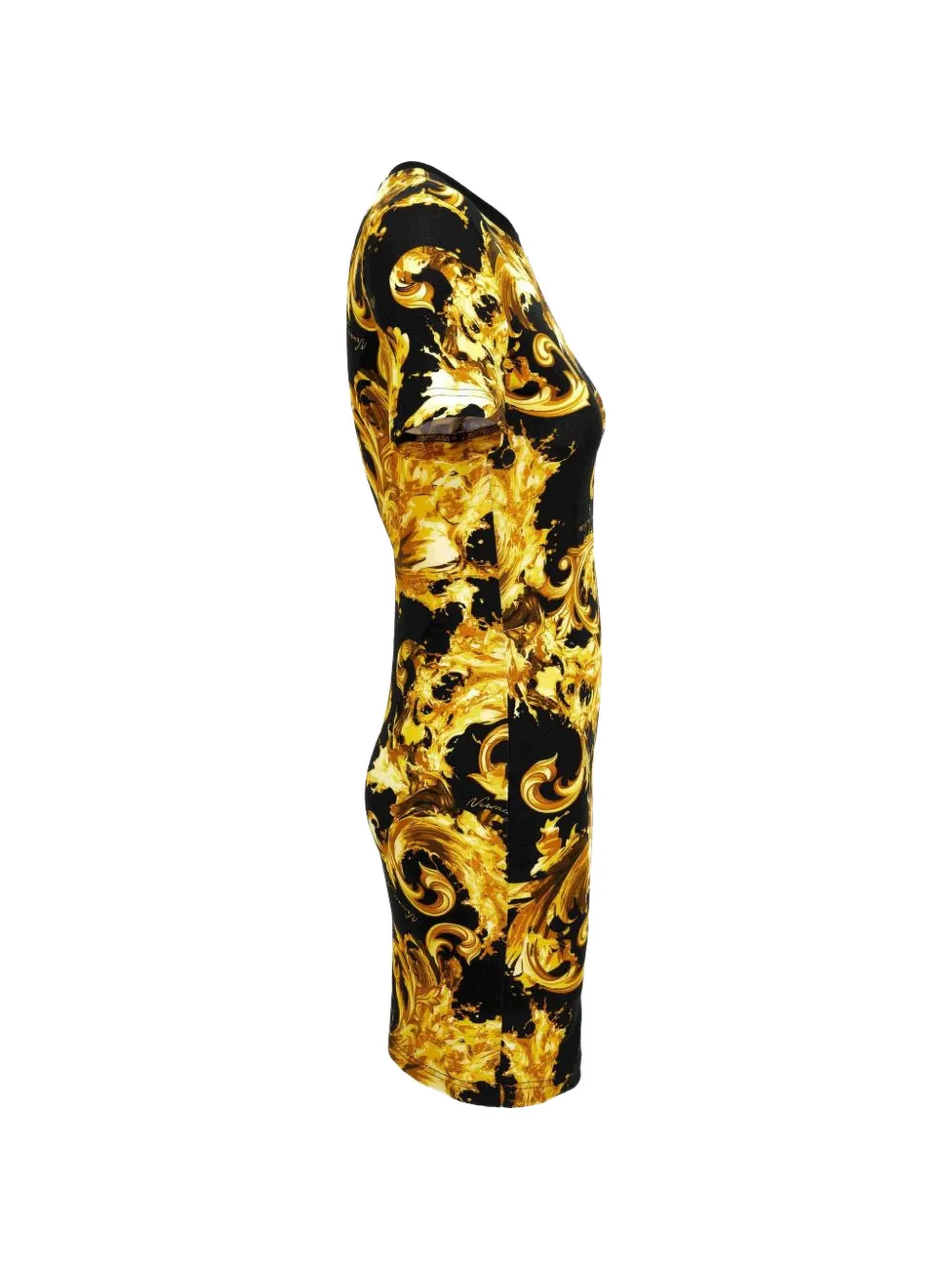 Versace Jeans Couture Mini-jurk met barokprint Zwart