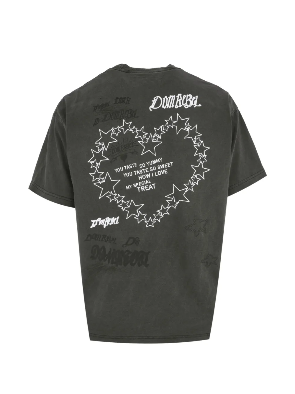 DOMREBEL Treats T-shirt met grafische print Grijs