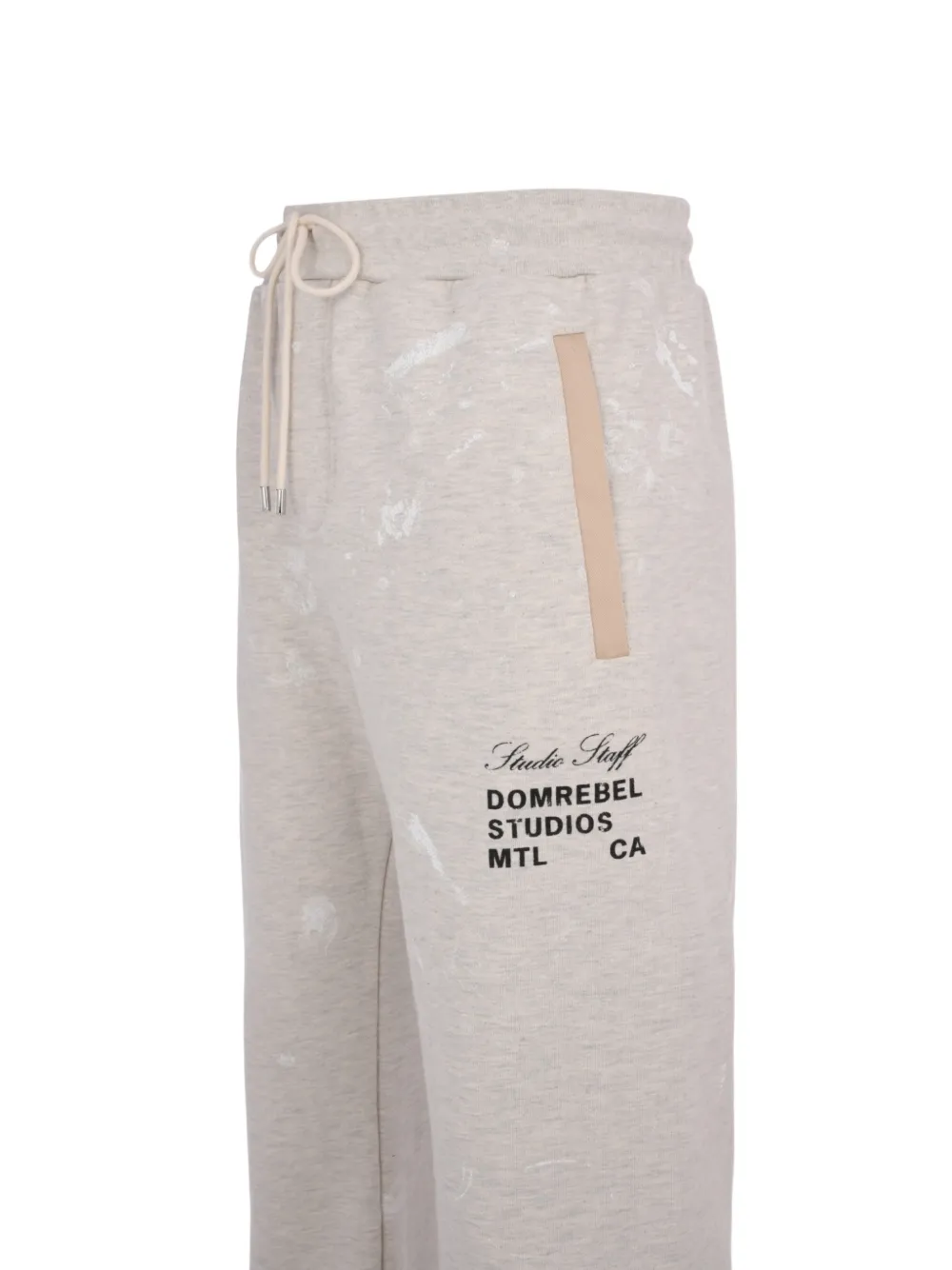 DOMREBEL Staff trainingsbroek met trekkoord Beige
