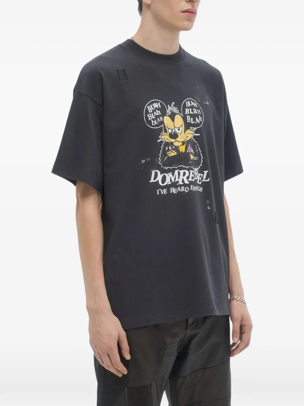 DOMREBEL Bla T-shirt met print Zwart