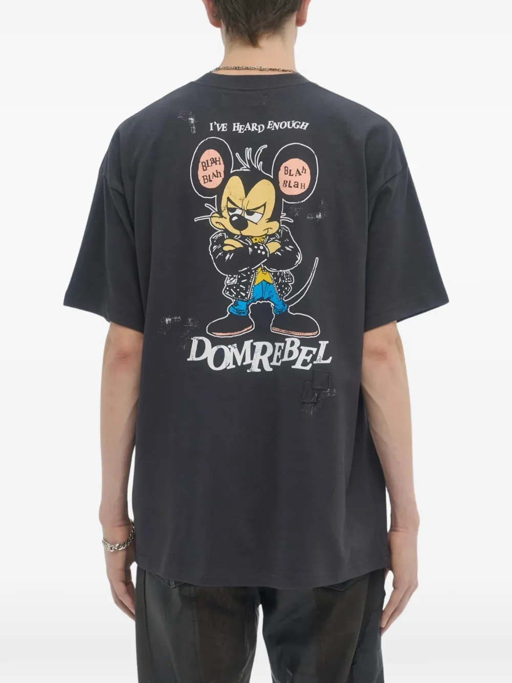 DOMREBEL Bla T-shirt met print Zwart