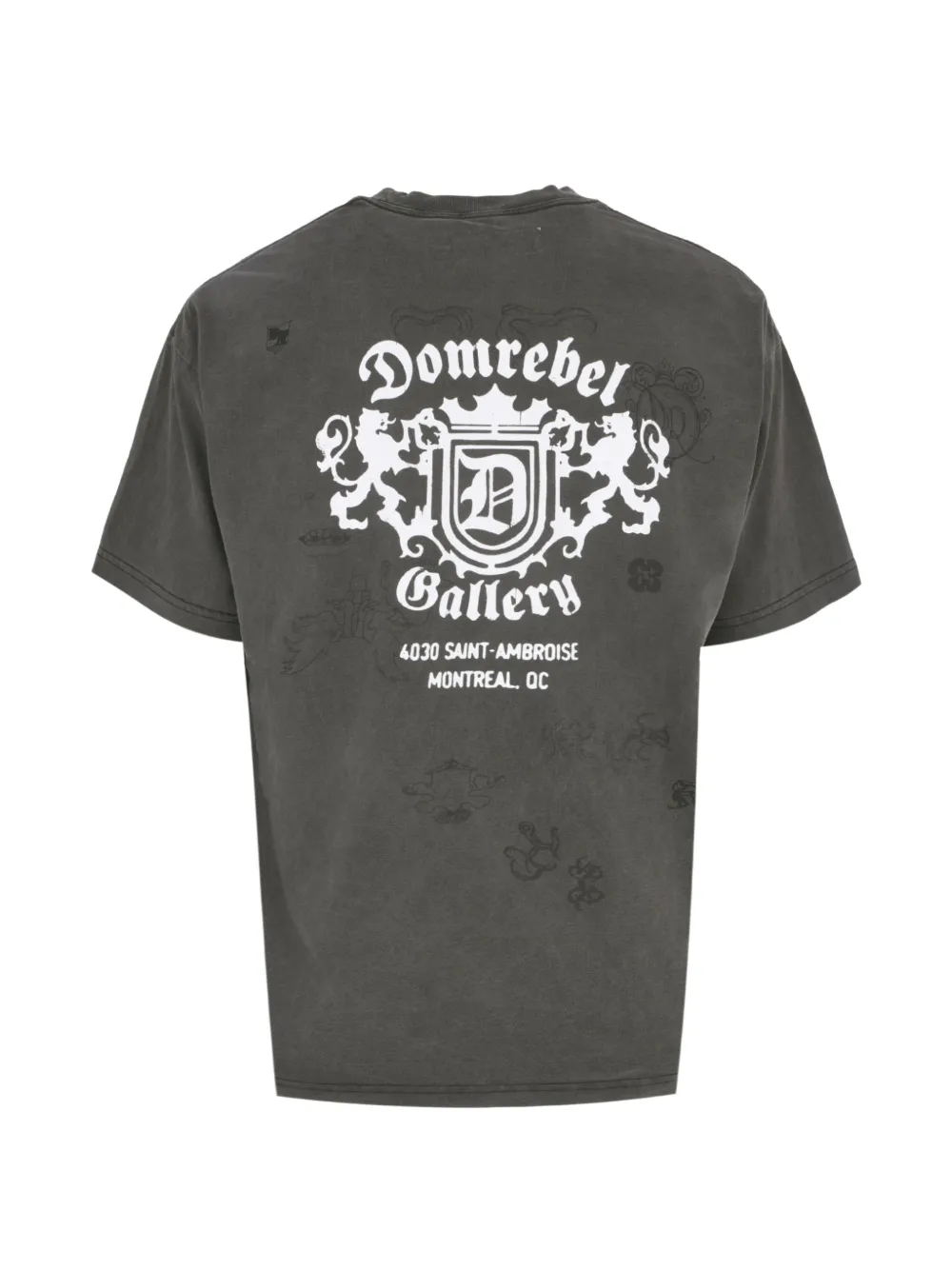 DOMREBEL T-shirt met leeuwprint Grijs