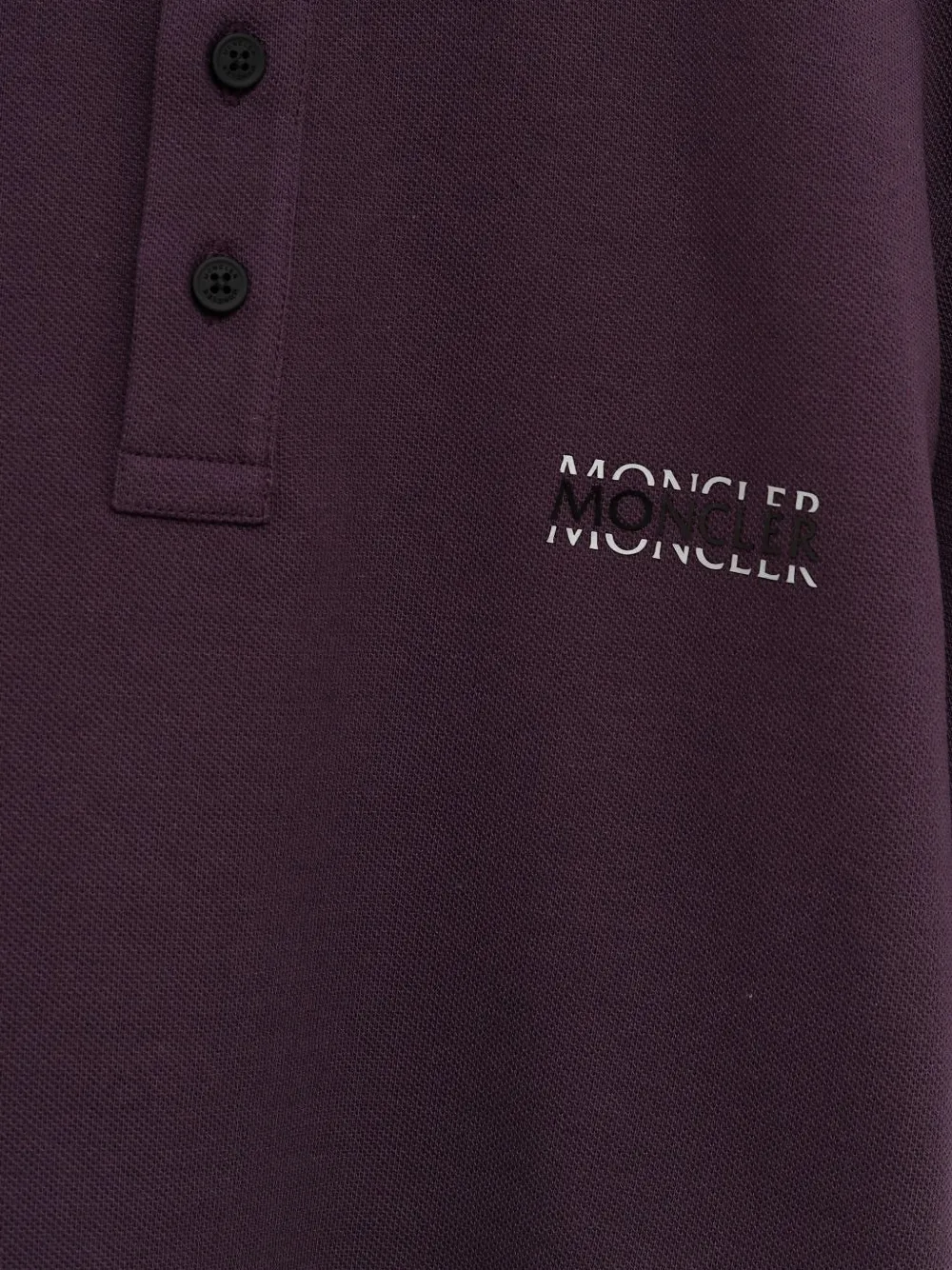 Moncler Poloshirt met logopatch Paars