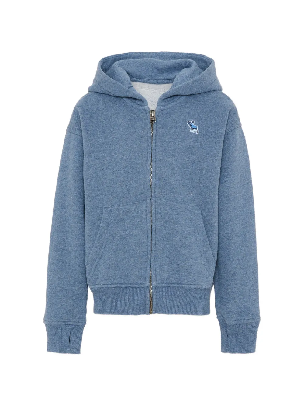 ABERCROMBIE FITCH KIDS zip-fastening embroidered hoodie - Blu