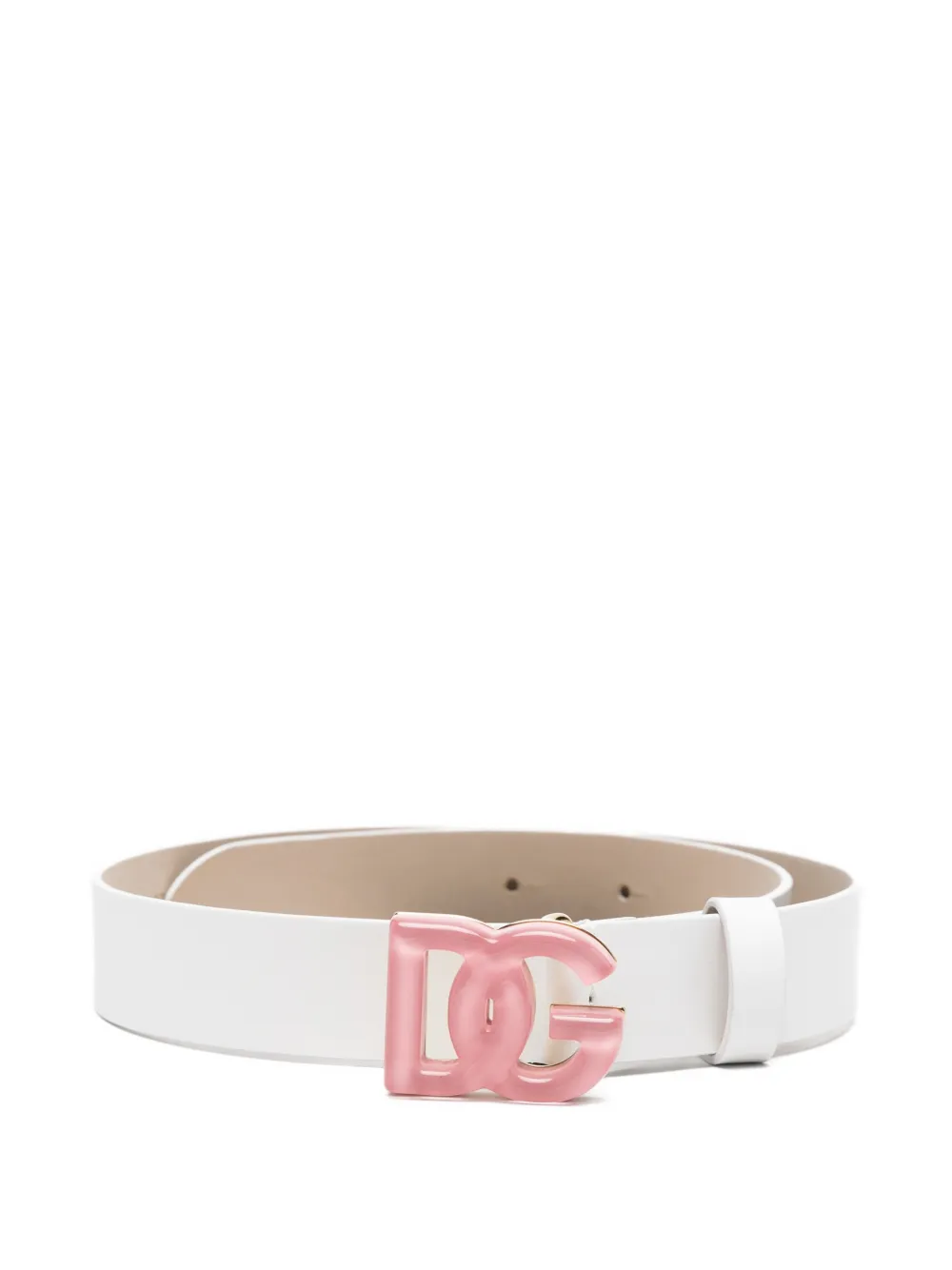 Dolce & Gabbana Kids logo-buckle belt - Bianco