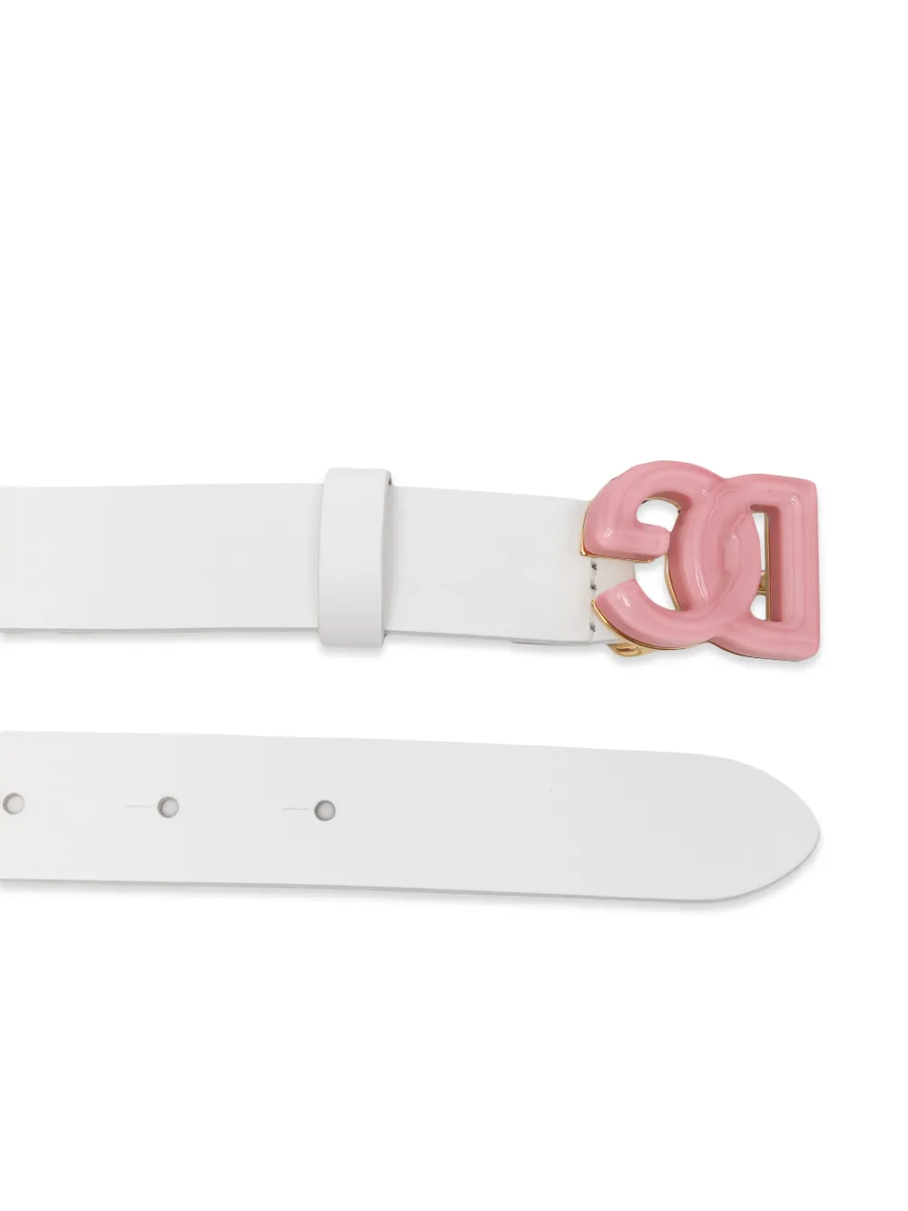  Dolce & Gabbana Kids Logo-buckle Belt - White 