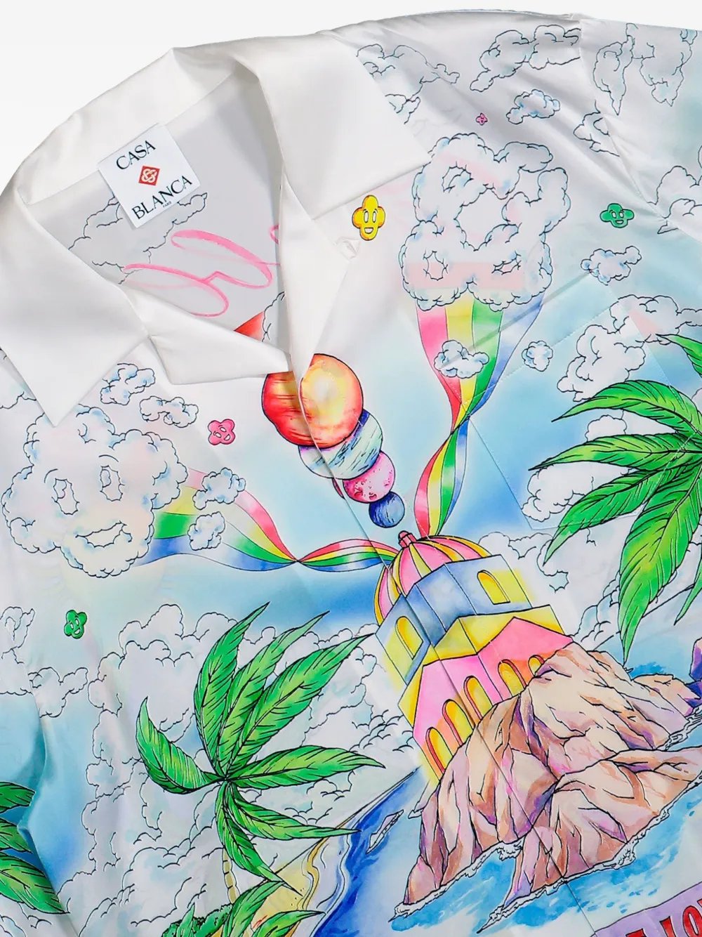Better Days cuban-collar printed long-sleeve shirt