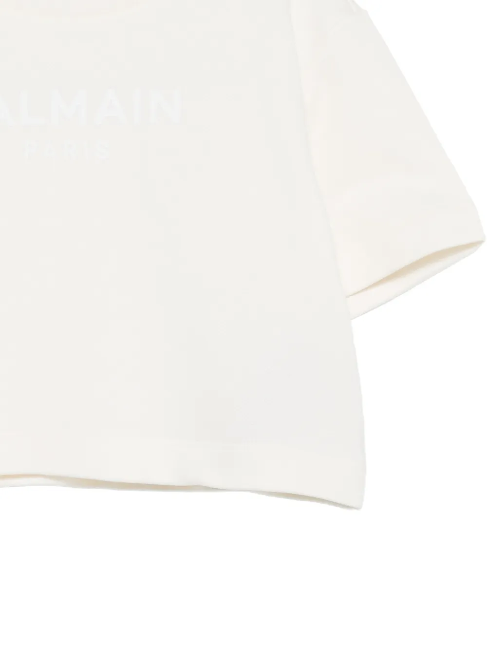 Balmain Kids T-shirt met ronde hals Beige