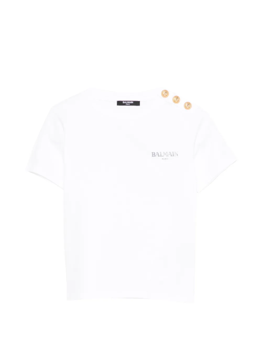 Balmain Kids button T-shirt - Bianco