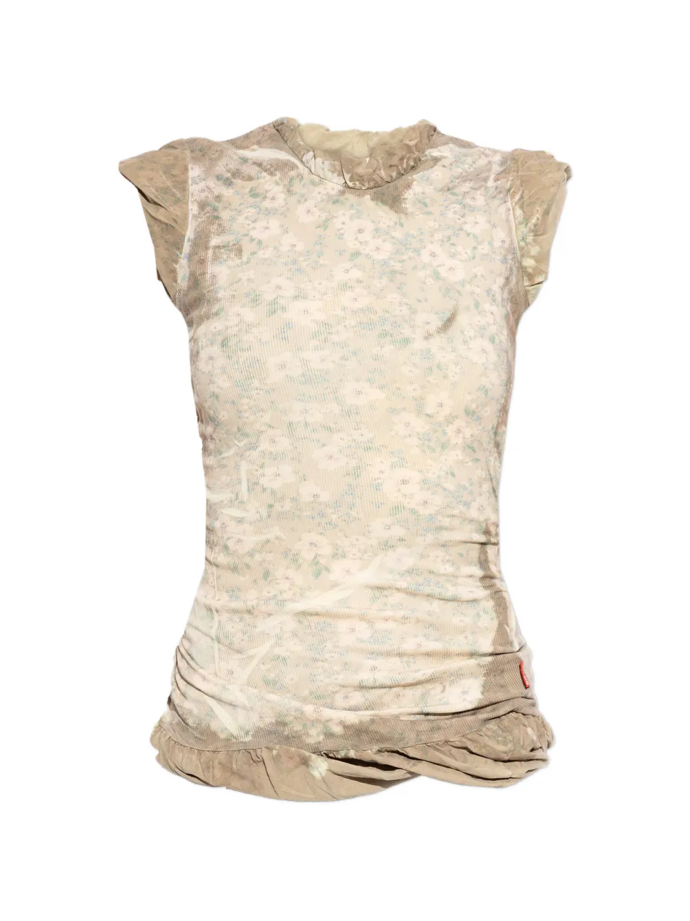 Diesel ruffled floral blouse - Toni neutri