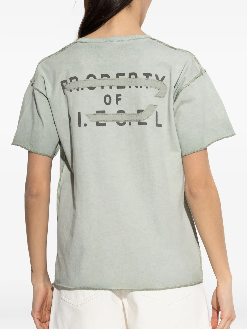 Diesel T-Ily T-shirt met ronde hals Grijs