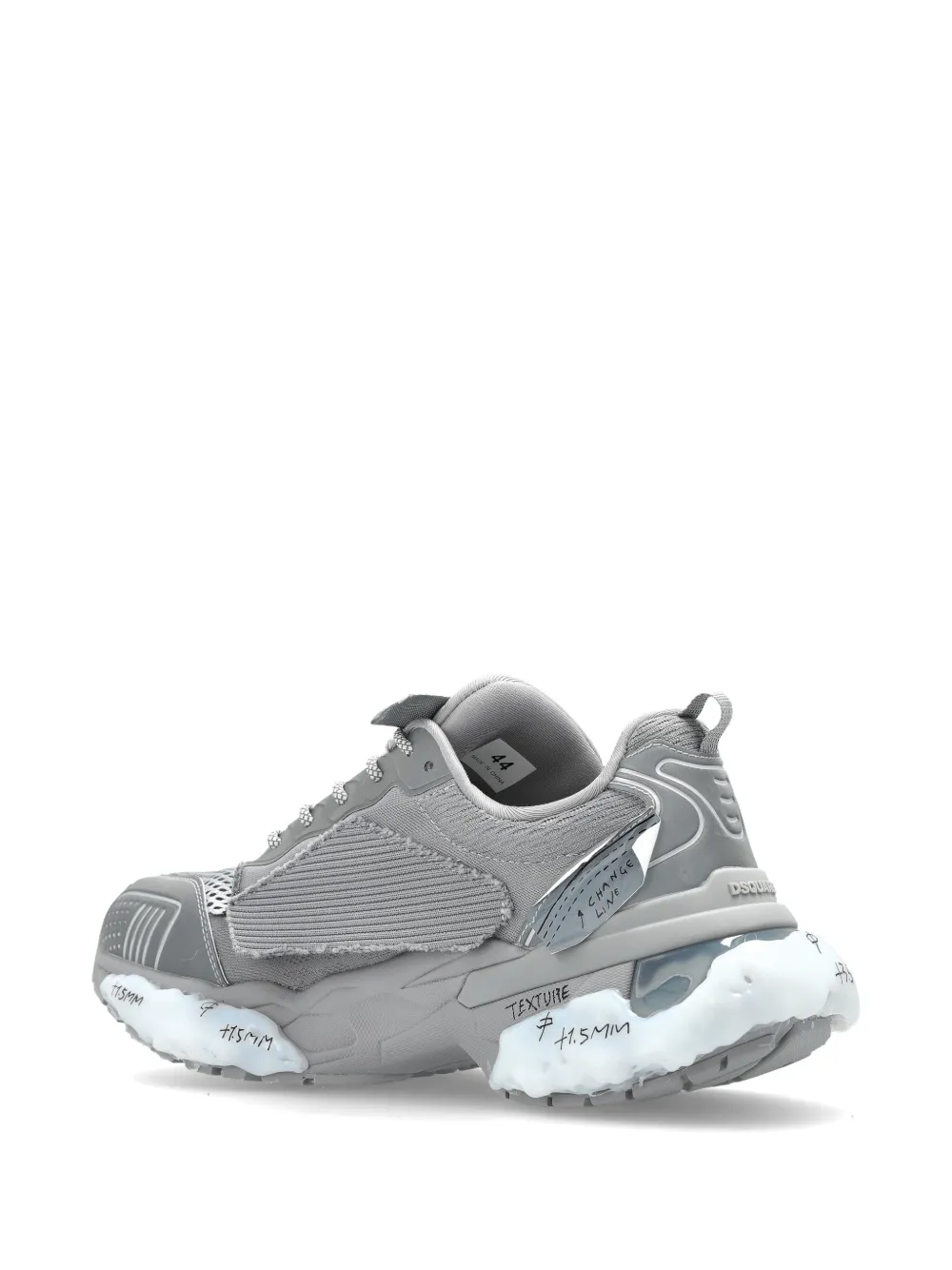 DSQUARED2 Faster sneakers met mesh vlakken Grijs