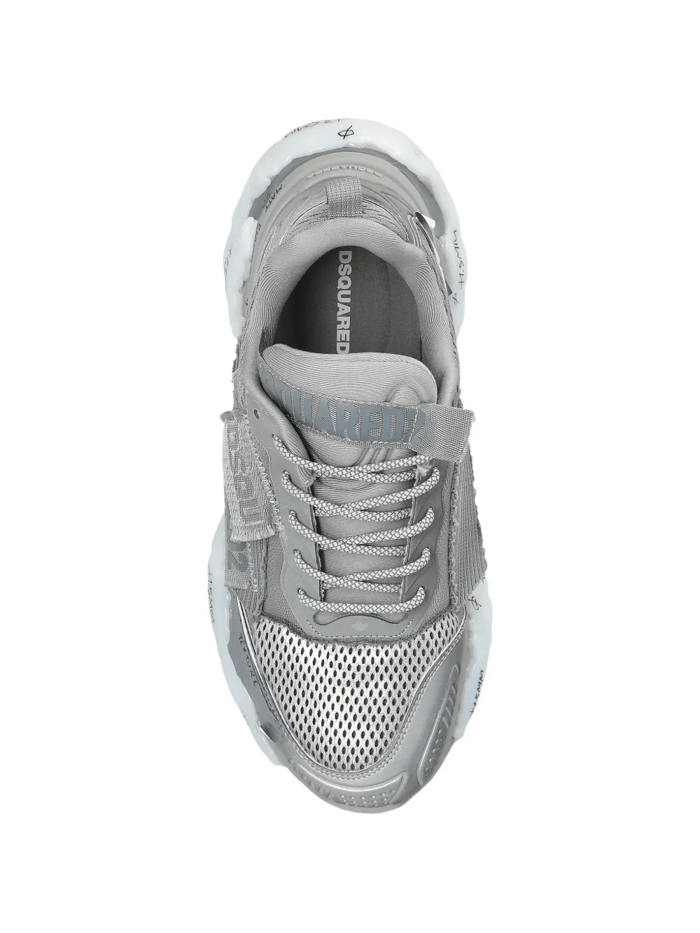 DSQUARED2 Faster sneakers met mesh vlakken Grijs