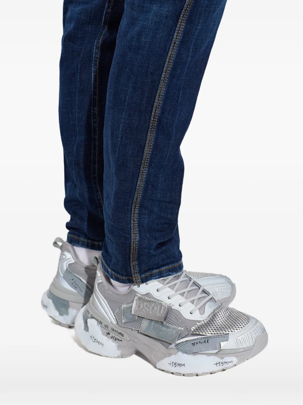 DSQUARED2 Faster sneakers met mesh vlakken Grijs